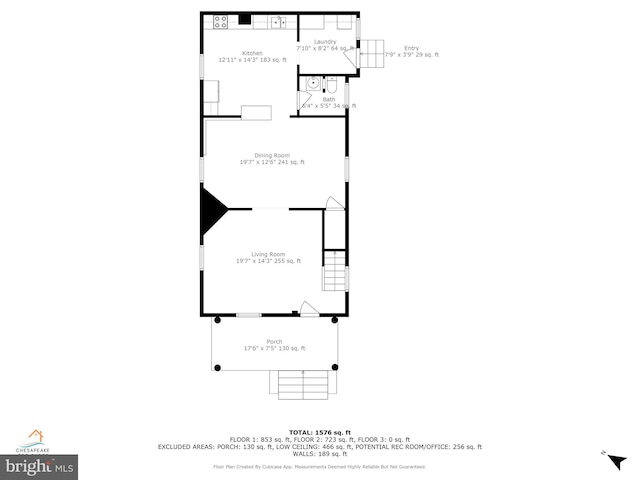 201 Washington St, Cambridge, MD 21613 - view of room layout