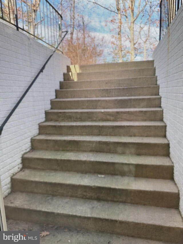 view of stairway