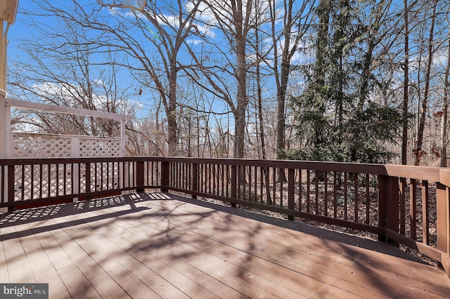 view of wooden deck