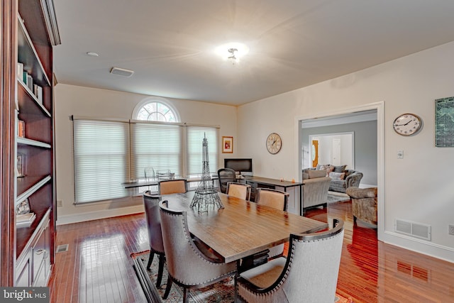 2 Wilderness Dr, Medford, NJ 08055 - dining space featuring baseboards, wood finished floors, and visible vents