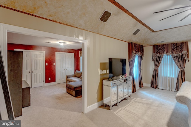 2 Wilderness Dr, Medford, NJ 08055 - interior space featuring vaulted ceiling, baseboards, and carpet flooring