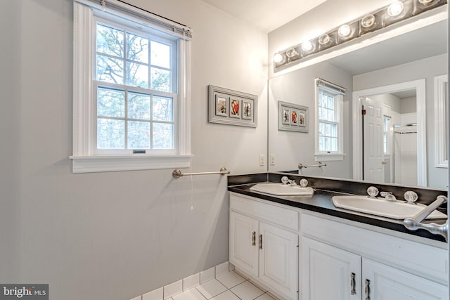 2 Wilderness Dr, Medford, NJ 08055 - full bath featuring double vanity, plenty of natural light, and a sink