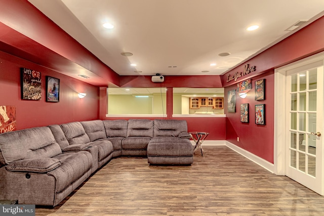 2 Wilderness Dr, Medford, NJ 08055 - living room featuring baseboards, recessed lighting, wood finished floors, and visible vents