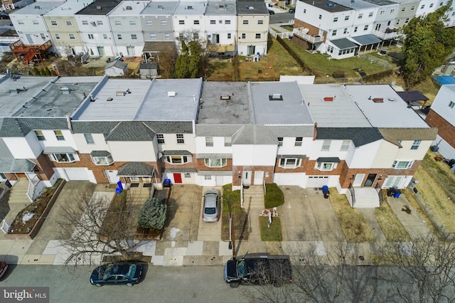 drone / aerial view featuring a residential view