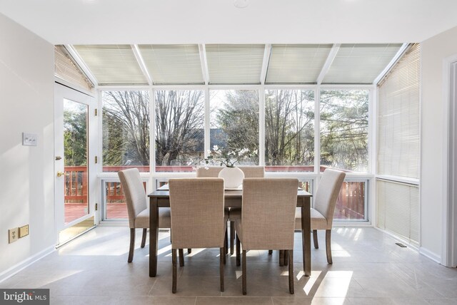 view of sunroom