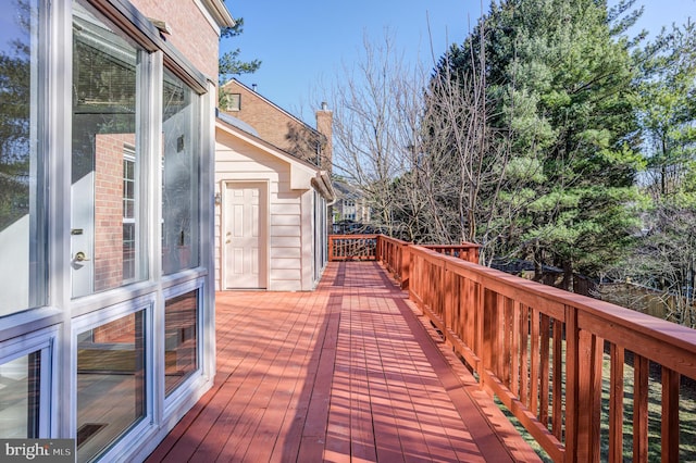 view of wooden terrace