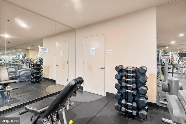 view of exercise room