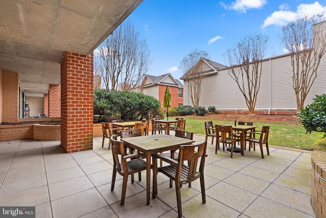 view of patio with outdoor dining space