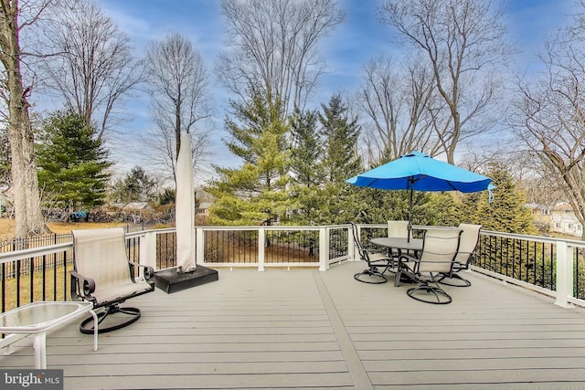 view of wooden deck