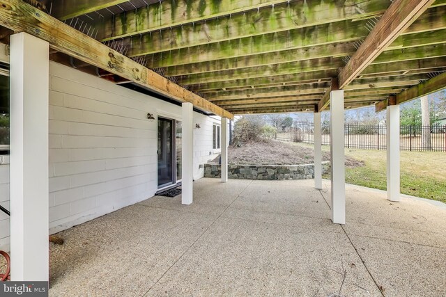 view of patio / terrace with fence