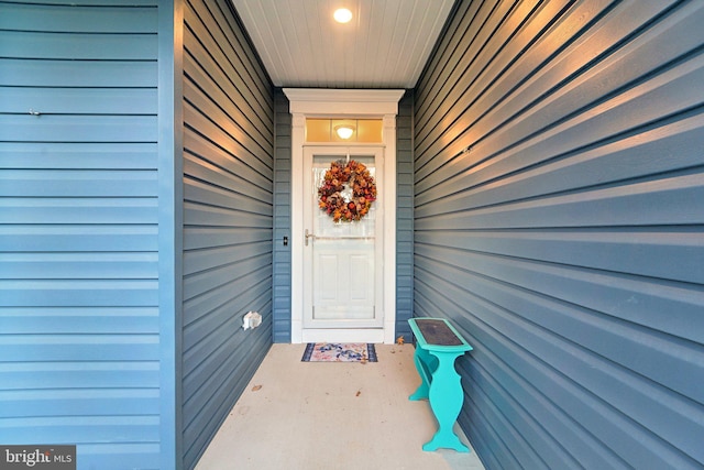 view of doorway to property