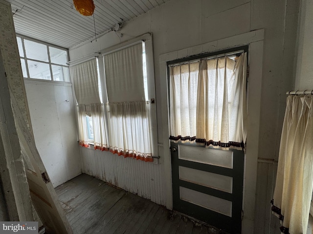 interior space featuring wood finished floors