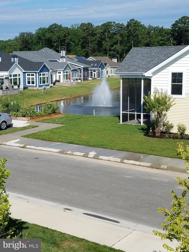 exterior space with a residential view