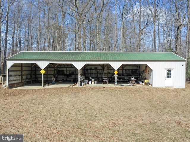 view of horse barn