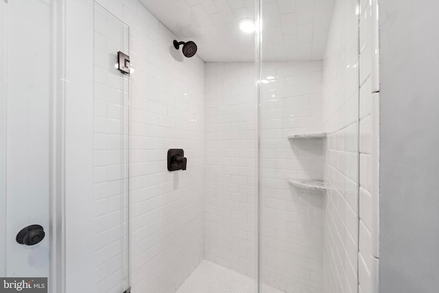 full bathroom with a shower stall