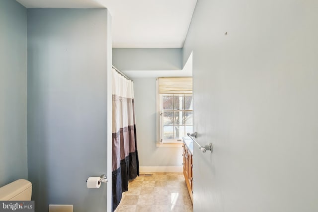 hallway with baseboards