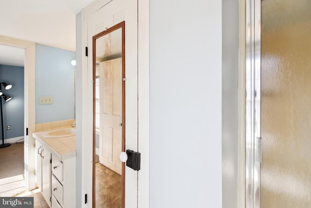 bathroom with vanity