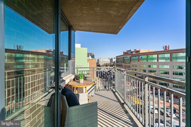 balcony featuring a view of city