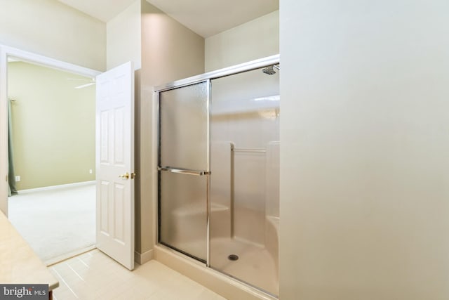 full bath featuring a shower stall