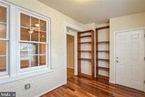 interior space with wood finished floors