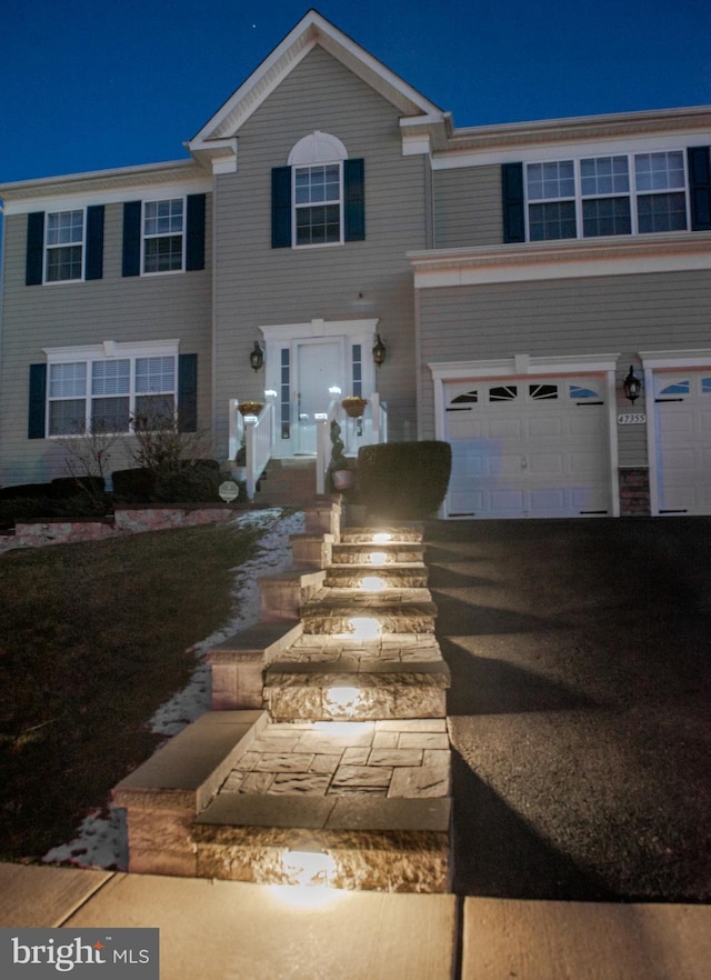 view of front of house with an attached garage