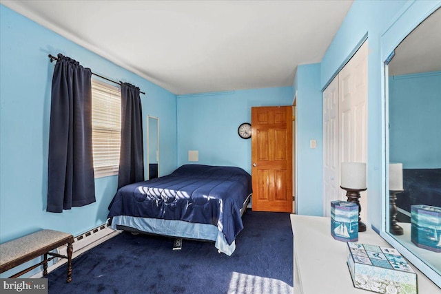 bedroom featuring carpet