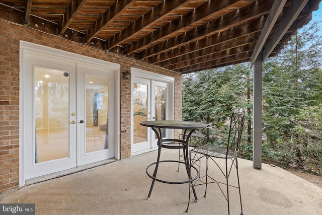 view of patio / terrace with french doors