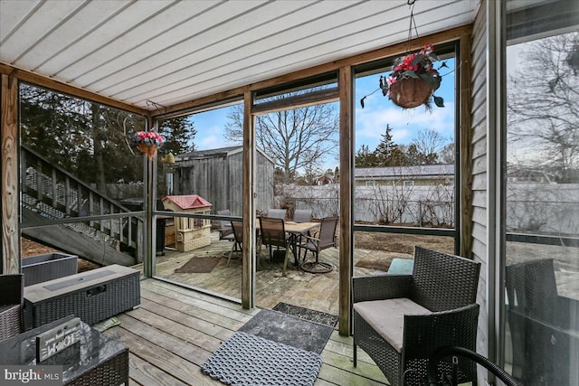 sunroom with a healthy amount of sunlight