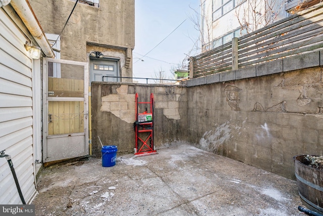 view of patio / terrace with fence