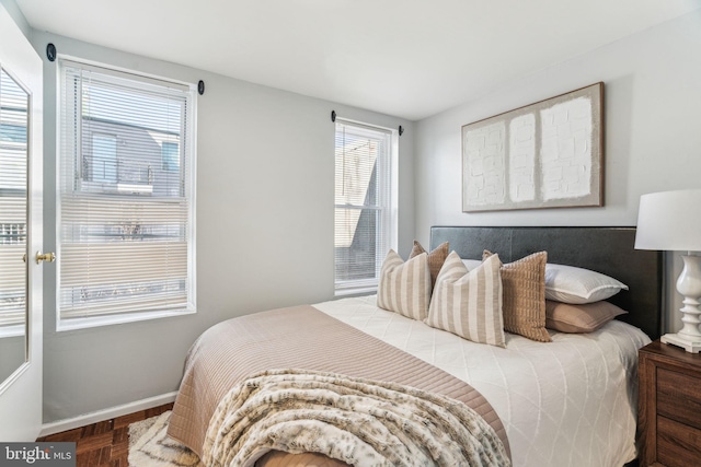 bedroom with baseboards