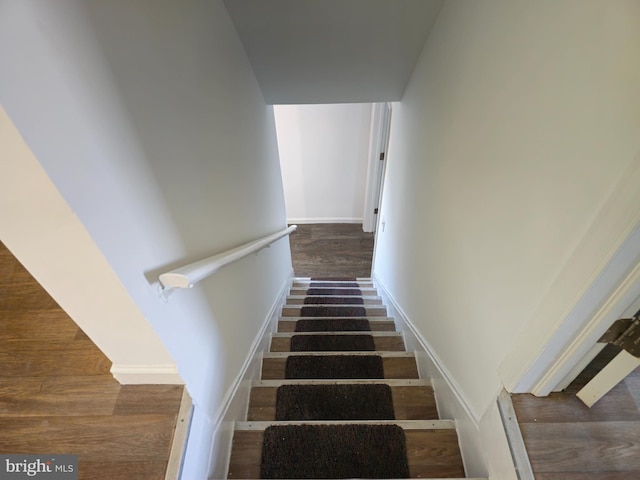 staircase with baseboards