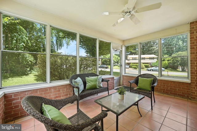 6910 Barnack Dr, Springfield, VA 22152 - sunroom / solarium featuring healthy amount of natural light and ceiling fan