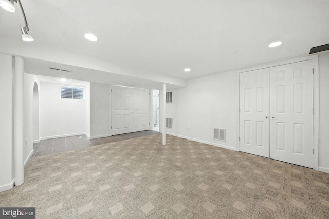6910 Barnack Dr, Springfield, VA 22152 - finished below grade area featuring carpet floors and recessed lighting