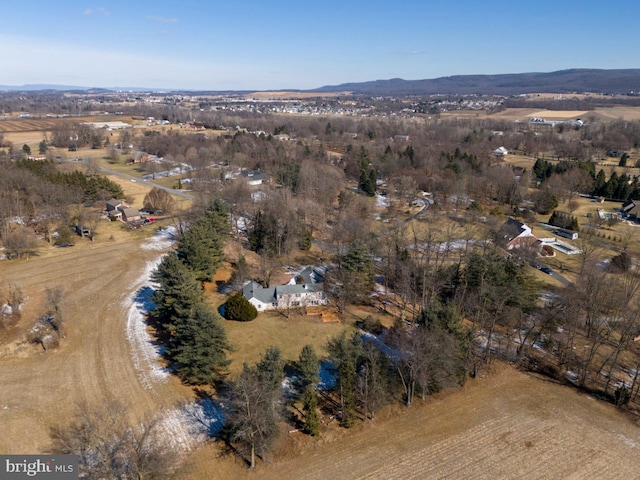 bird's eye view featuring a rural view