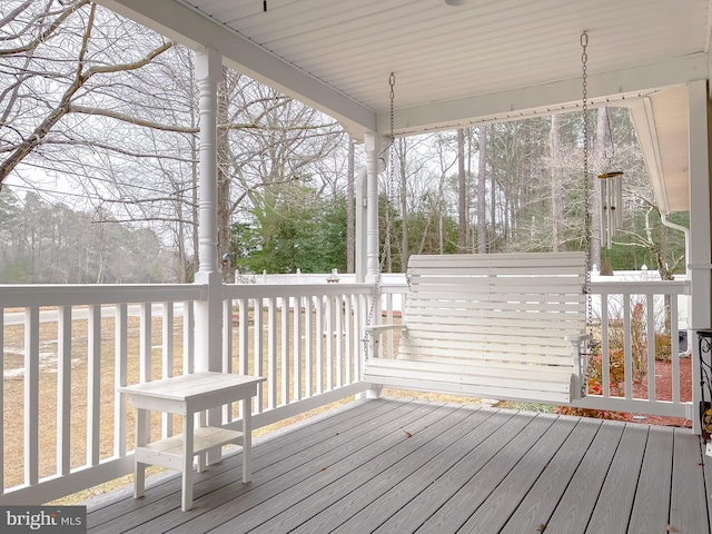 view of wooden terrace