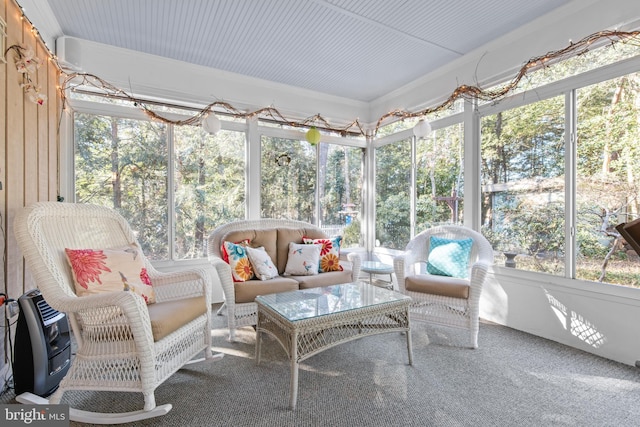 view of sunroom