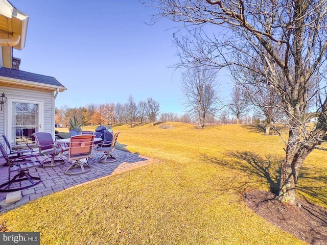 view of yard featuring a patio area