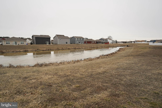 property view of water with a residential view