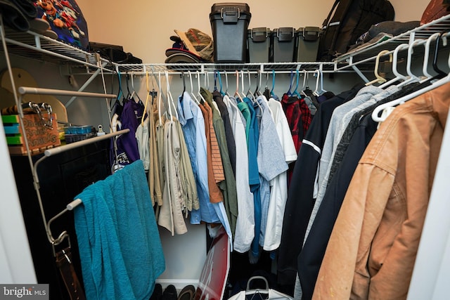 view of walk in closet