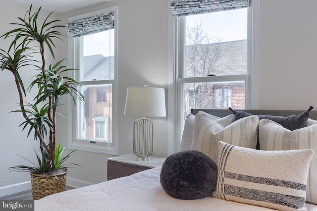 bedroom with baseboards