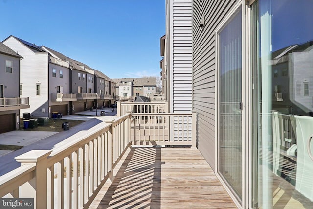 balcony with a residential view