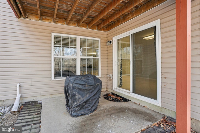 view of patio / terrace with a grill