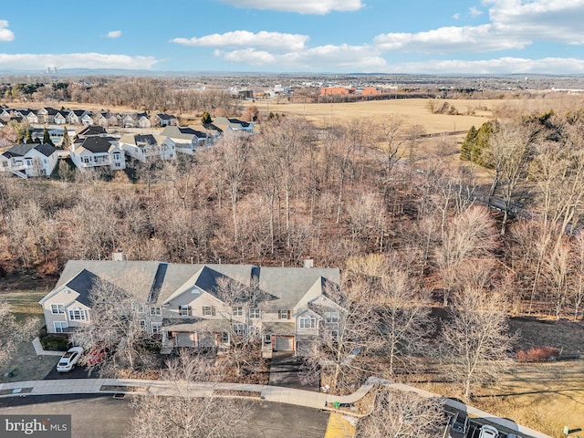 bird's eye view with a residential view