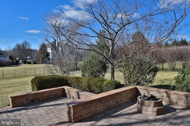 view of patio / terrace with fence