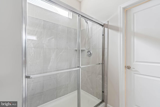 full bath featuring a shower stall