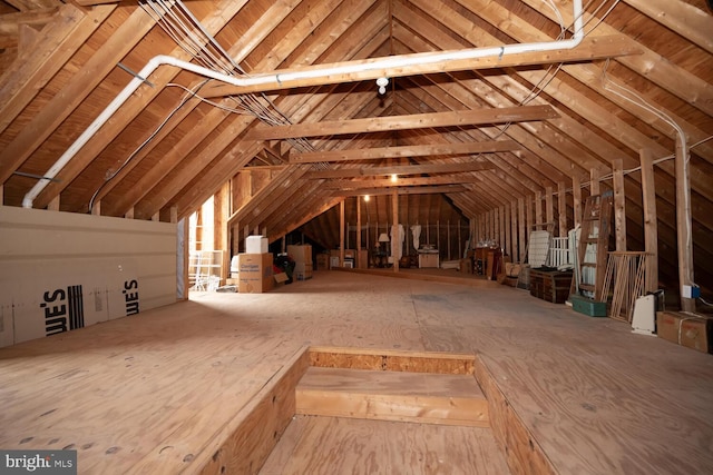 view of attic