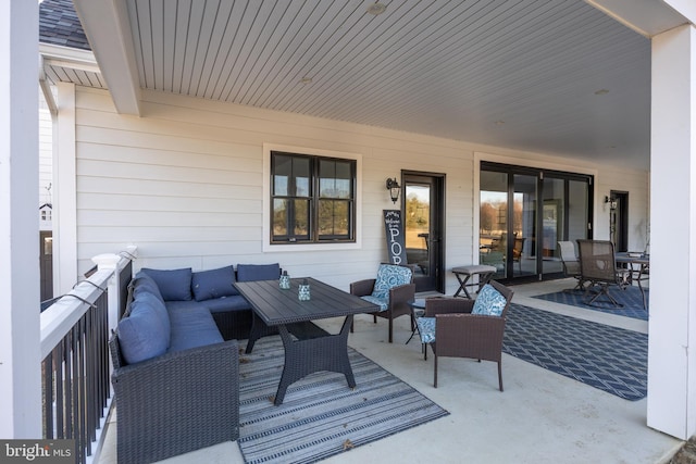 view of patio / terrace with an outdoor living space