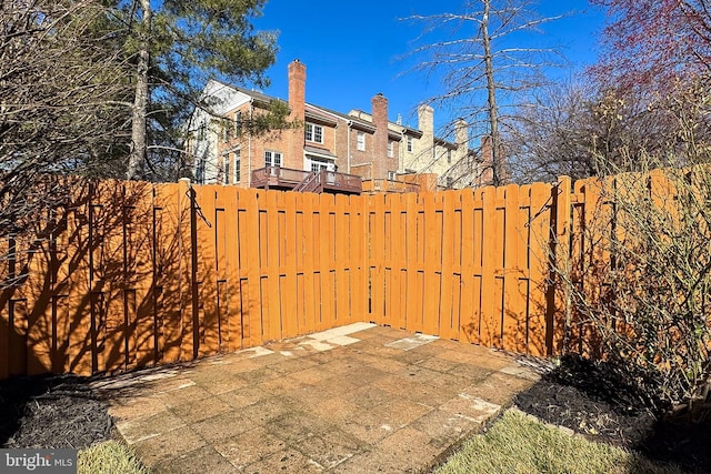 view of patio with fence