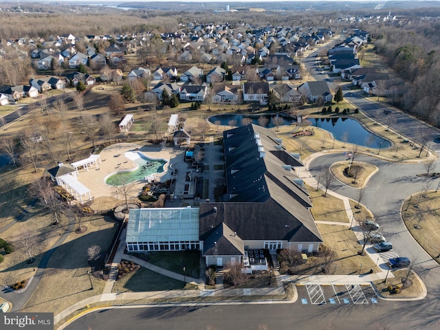 drone / aerial view featuring a residential view