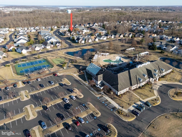 aerial view featuring a residential view